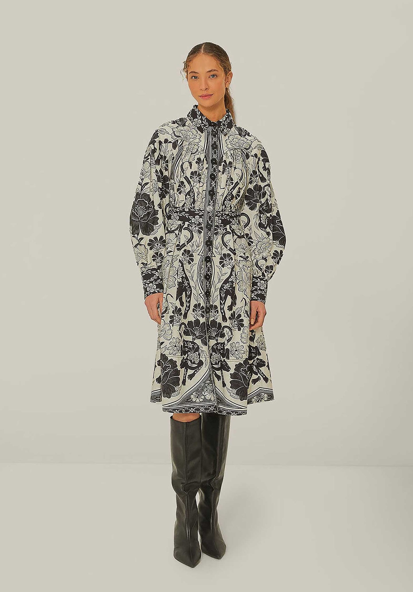 Dress 328608 Leopards-Off-White