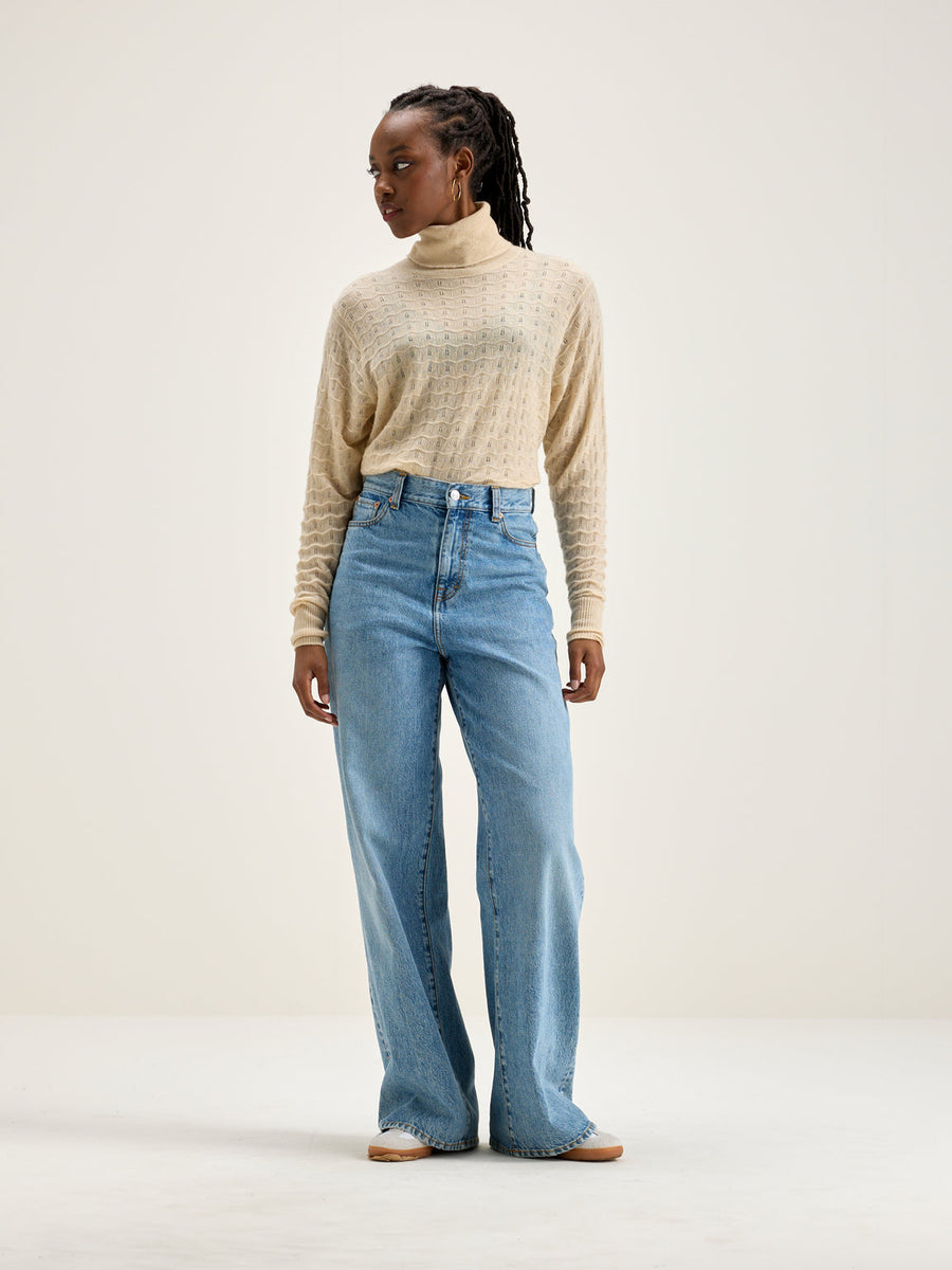 Turtleneck Jersey Ru Run K1620u Cream