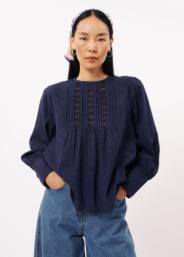 Blouse Ff24-01 Adeline Bleu-Marine