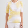 Eva Stripe Top 0123/2090/1144l00 White-Yellow