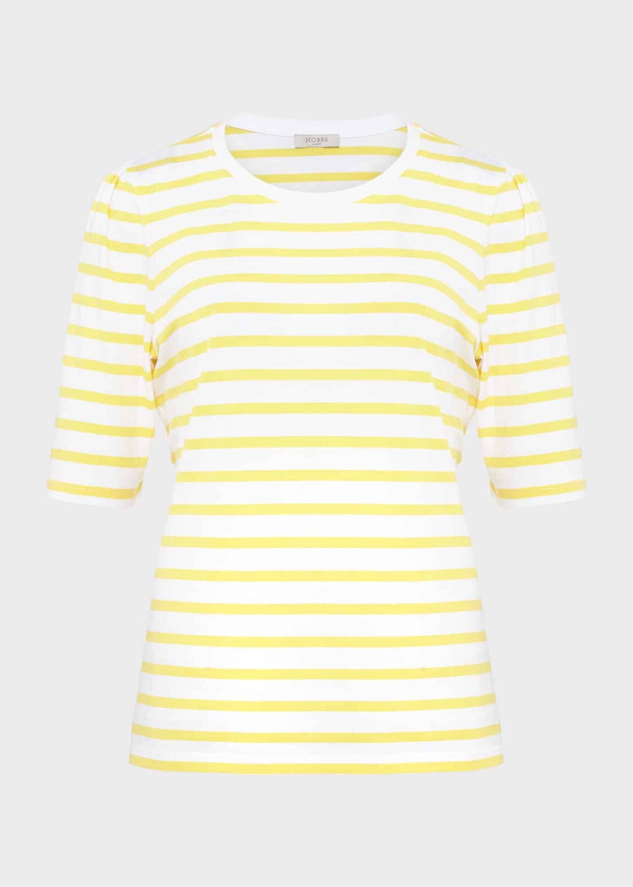 Eva Stripe Top 0123/2090/1144l00 White-Yellow