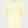 Eva Stripe Top 0123/2090/1144l00 White-Yellow