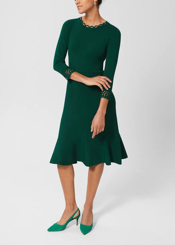 Erin Knitted Dress 0123/9204/1185l00 Evergreen