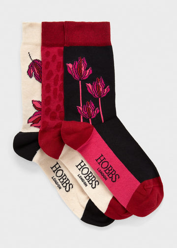 Floral Sock Set 0124/1475/055000 Pink-Multi