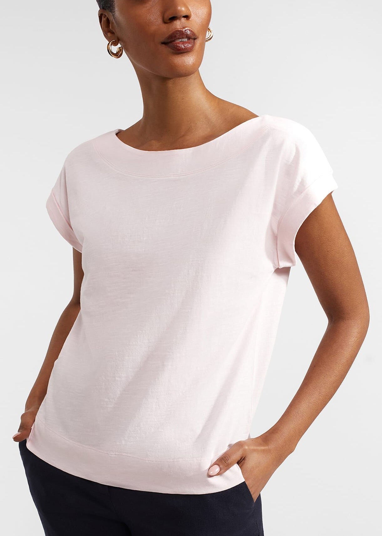 Alycia Slub T-shirt 0124/2767/1144l00 Pale-Pink