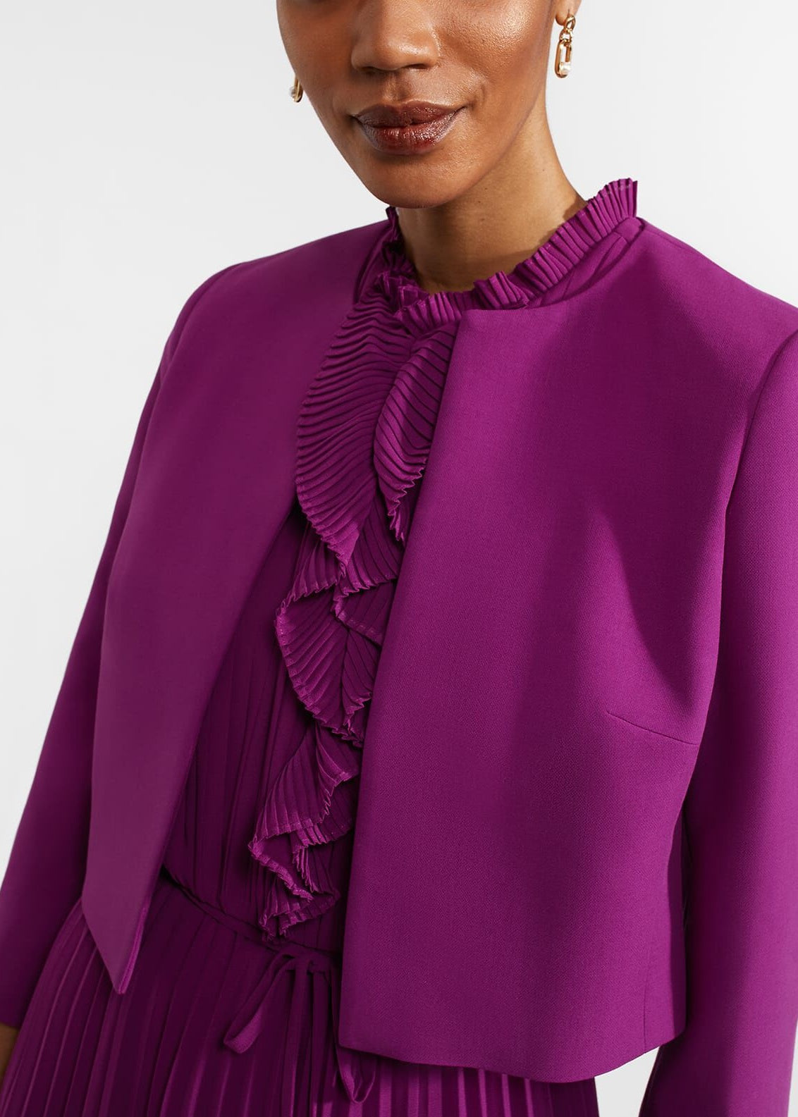 Elize Crepe Jacket 0124/4505/9845l00 Magenta-Purple