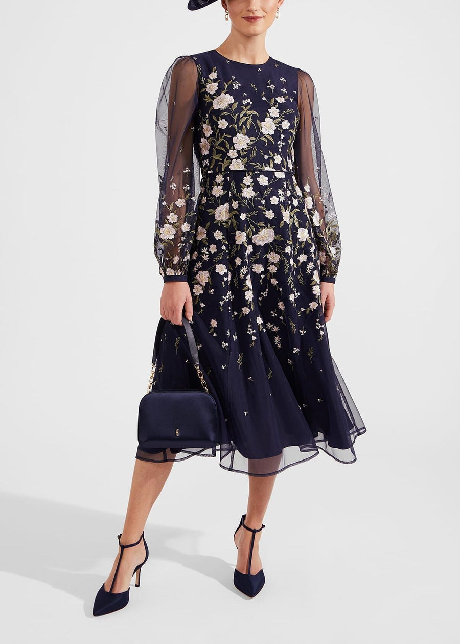 Lois Embroidered Dress 0124/5121/9045l00 Navy-Multi