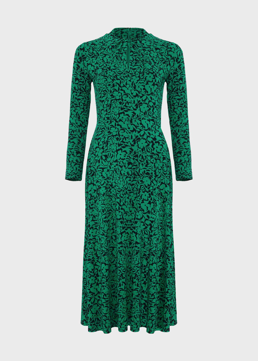 Petite Yasmin Dress 0124/5157/3669l04 Green-Navy