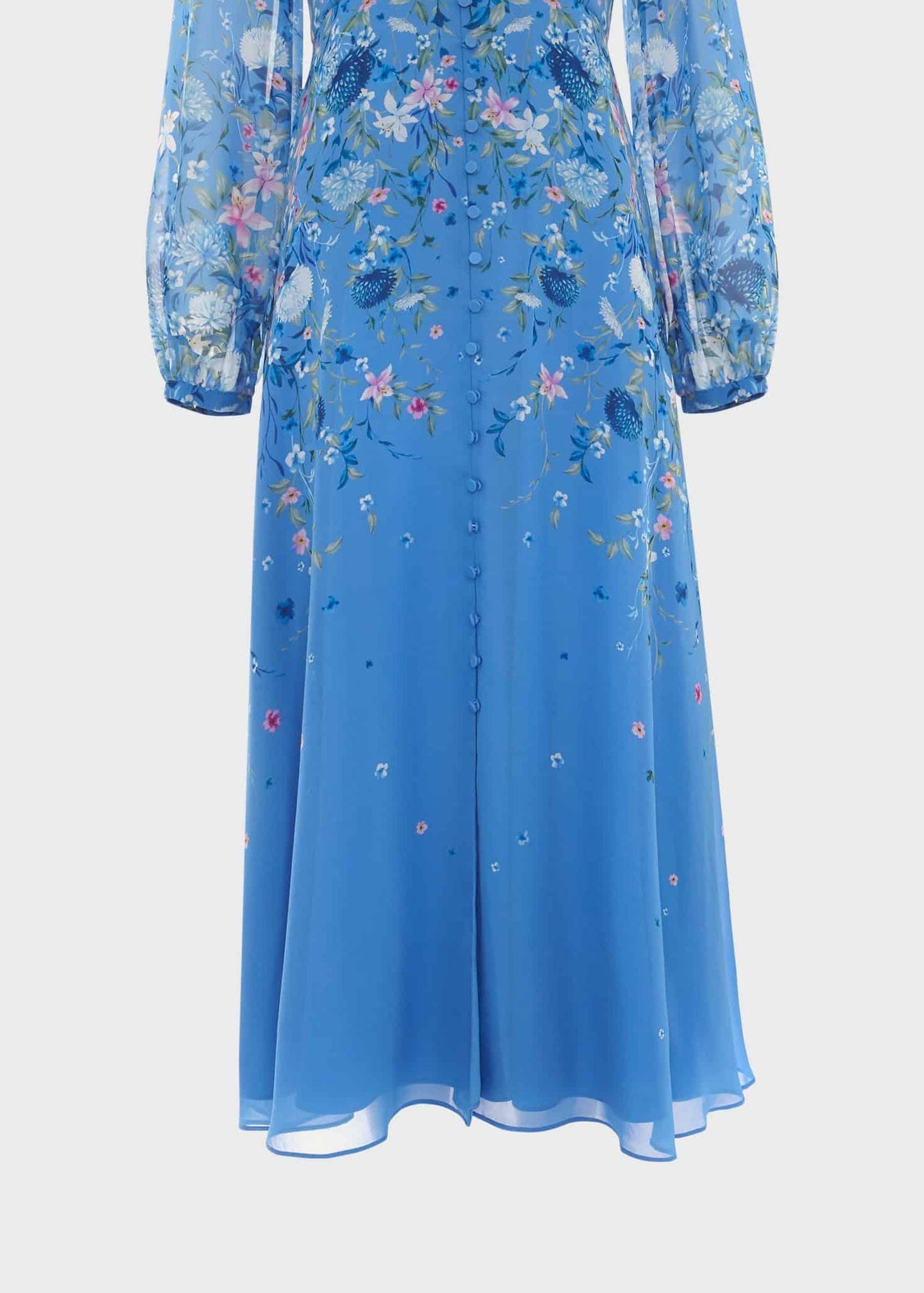 Caversham Silk Dress 0124/5333/3793l00 Blue-Multi