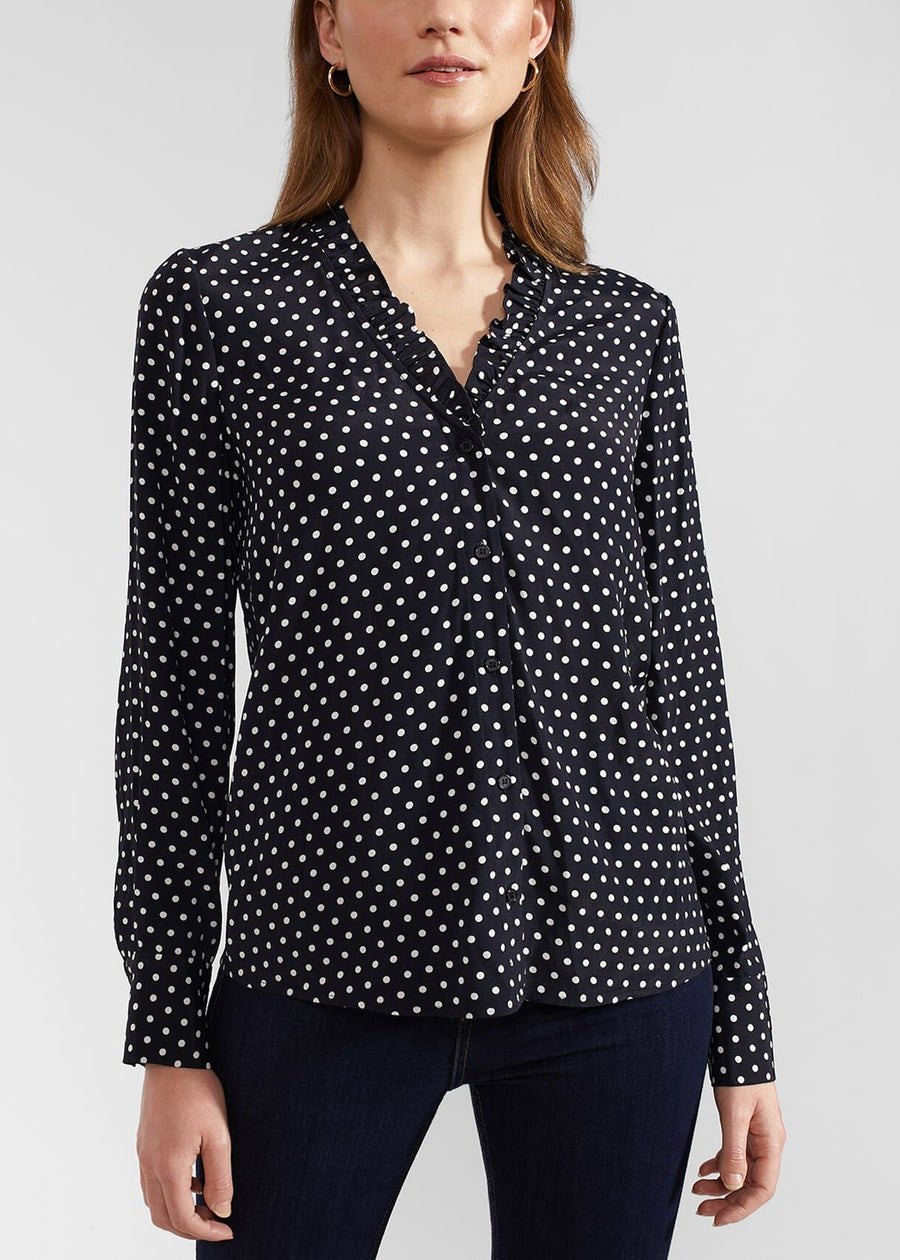 Fitzroy Blouse 0124/6964/9045l00 Navy-Ivory