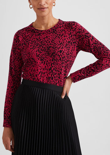 Harlow Jumper 0124/9140/9083l00 Cerise-Black