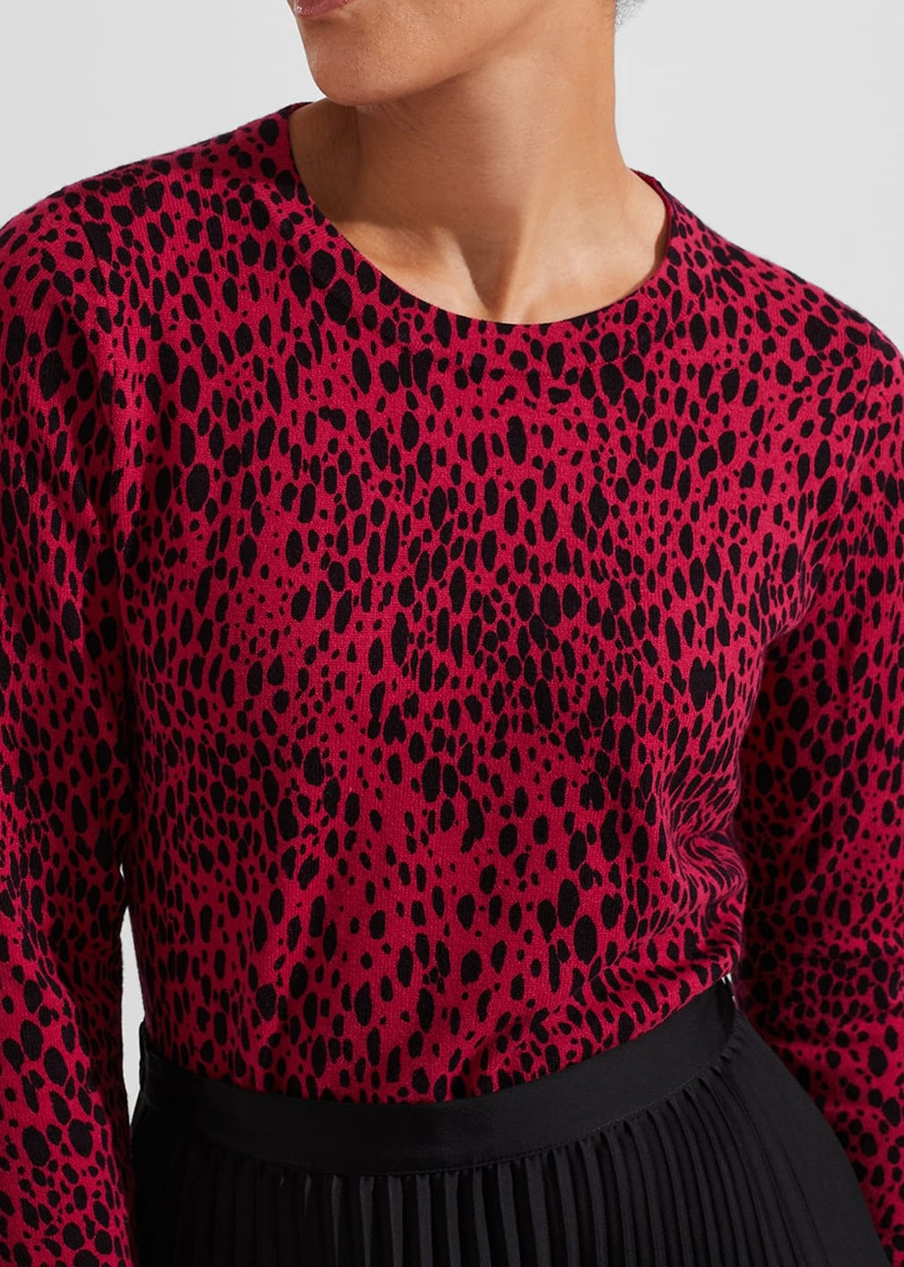 Harlow Jumper 0124/9140/9083l00 Cerise-Black