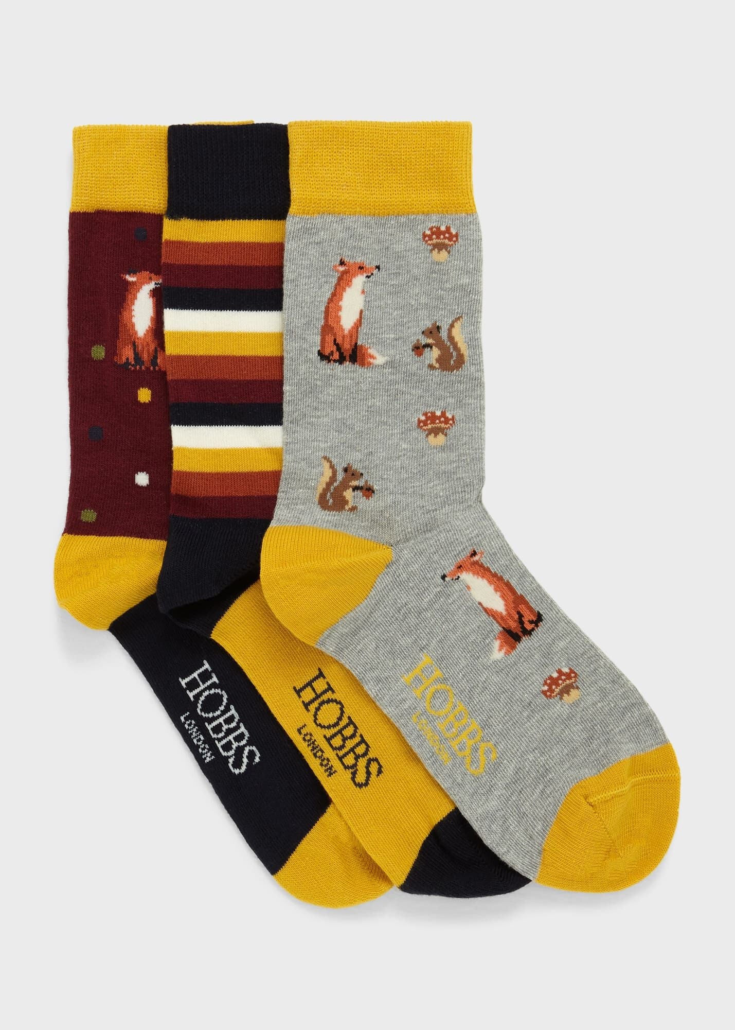 Autumn Fox Sock Set 0223/1461/055000 Ochre-Multi