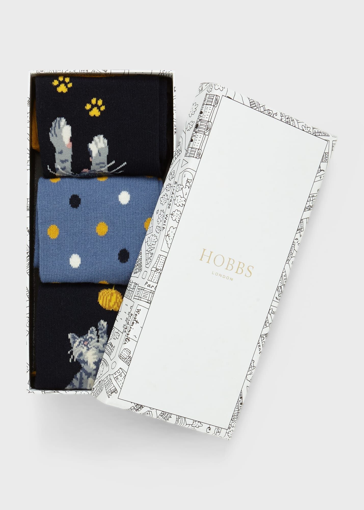 Playful Cat Sock Set 0223/1463/055000 Navy-Multi