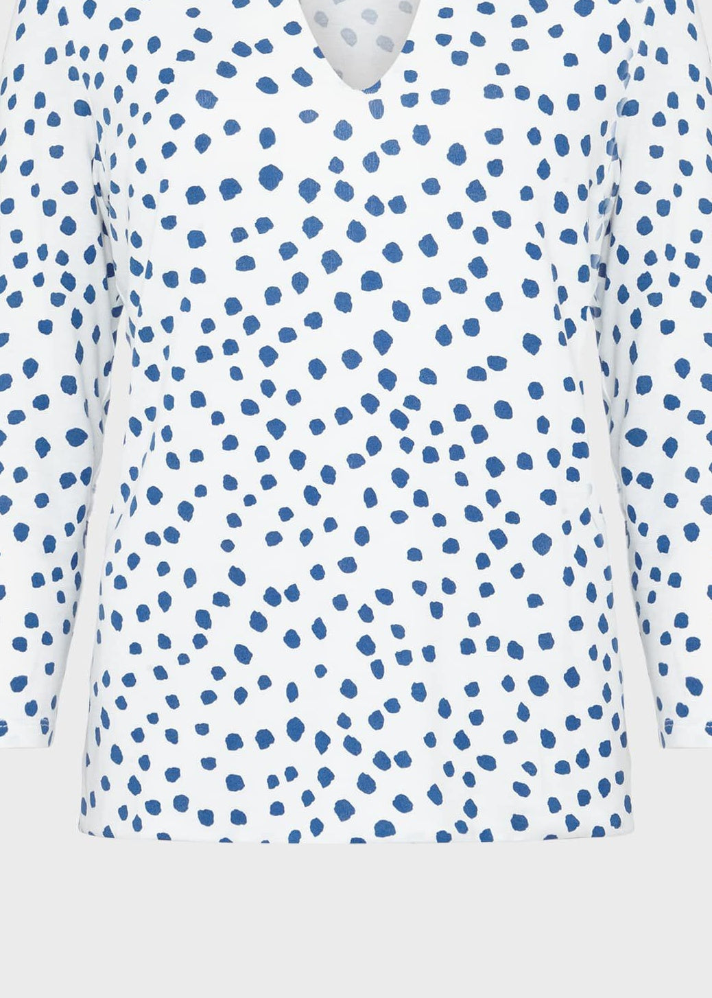 Aimee Printed Top 0223/2278/3669l00 Ivory-Blue