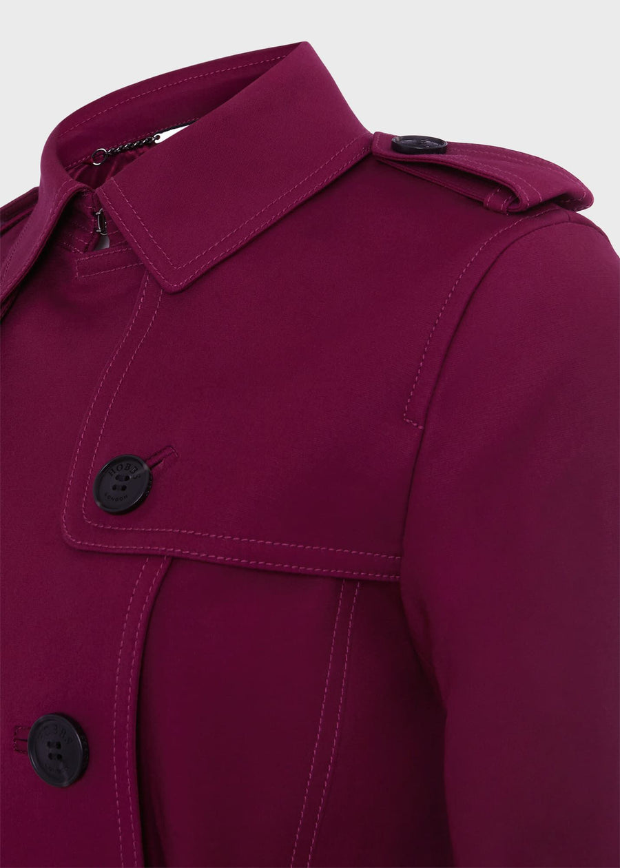 Saskia Trench 0223/3991/9057l00 Warm-Plum