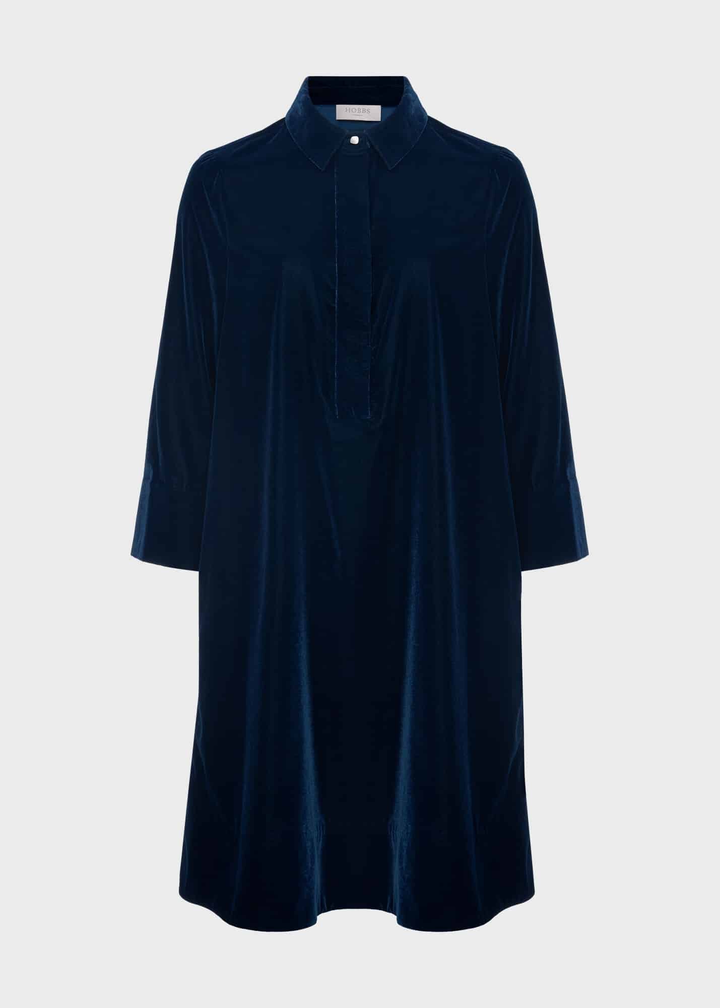 Velvet Marciella Dress 0223/5009/9045l00 Steel-Blue