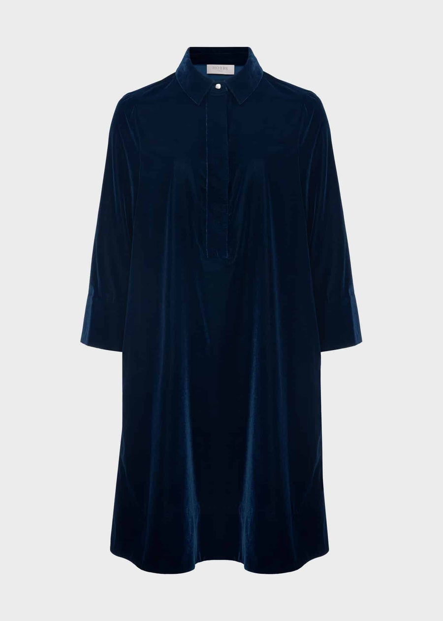 Velvet Marciella Dress 0223/5009/9045l00 Steel-Blue