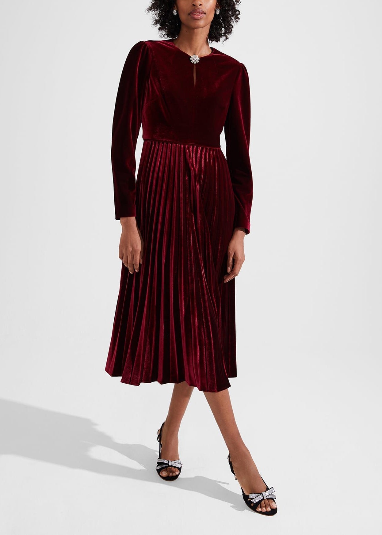 Rosalie Velvet Dress 0223/5196/9045l00 Deep-Red