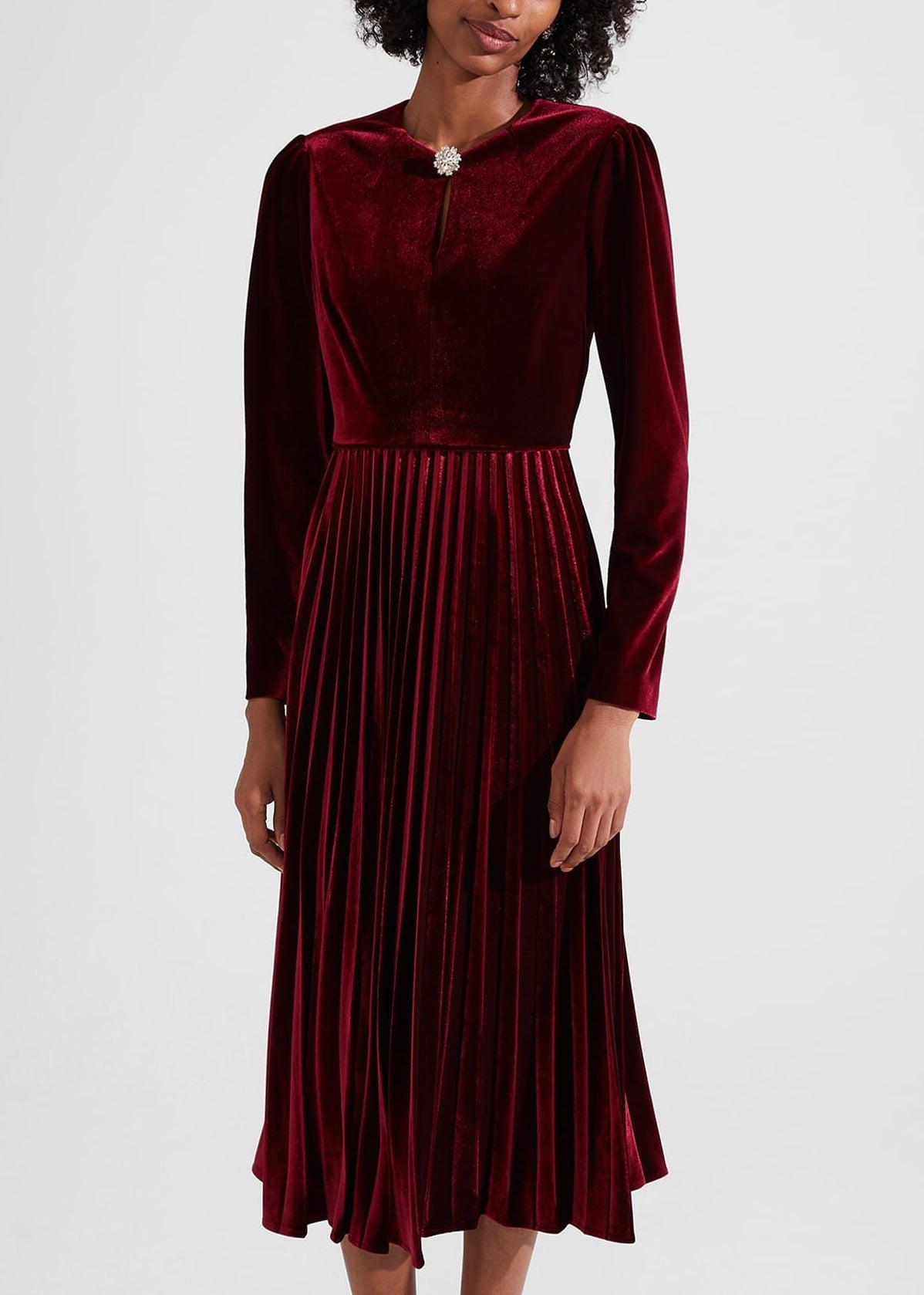 Rosalie Velvet Dress 0223/5196/9045l00 Deep-Red