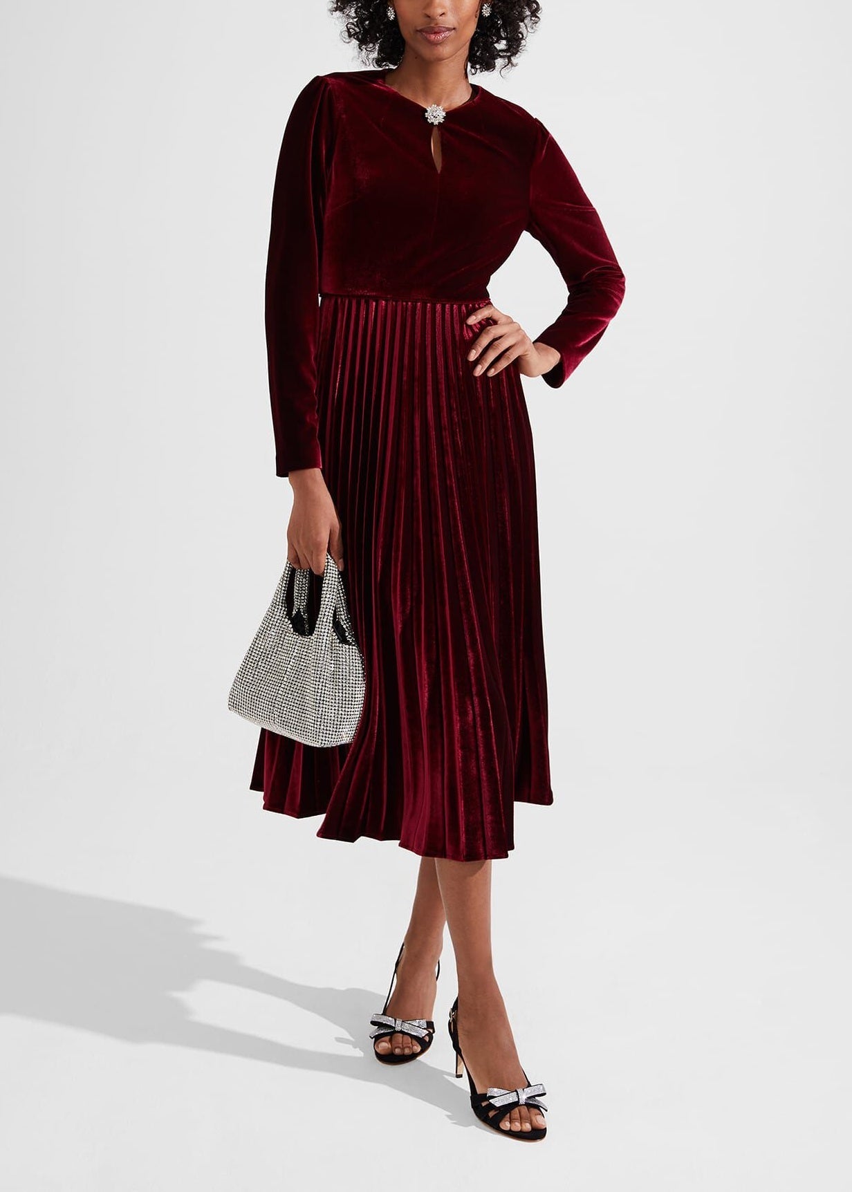 Rosalie Velvet Dress 0223/5196/9045l00 Deep-Red