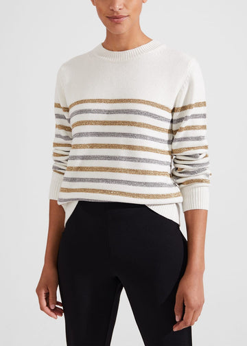 Destiny Stripe Jumper 0223/9481/3072l00 Ivory-Silver