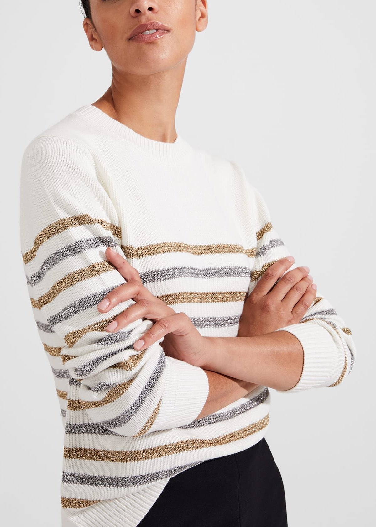 Destiny Stripe Jumper 0223/9481/3072l00 Ivory-Silver