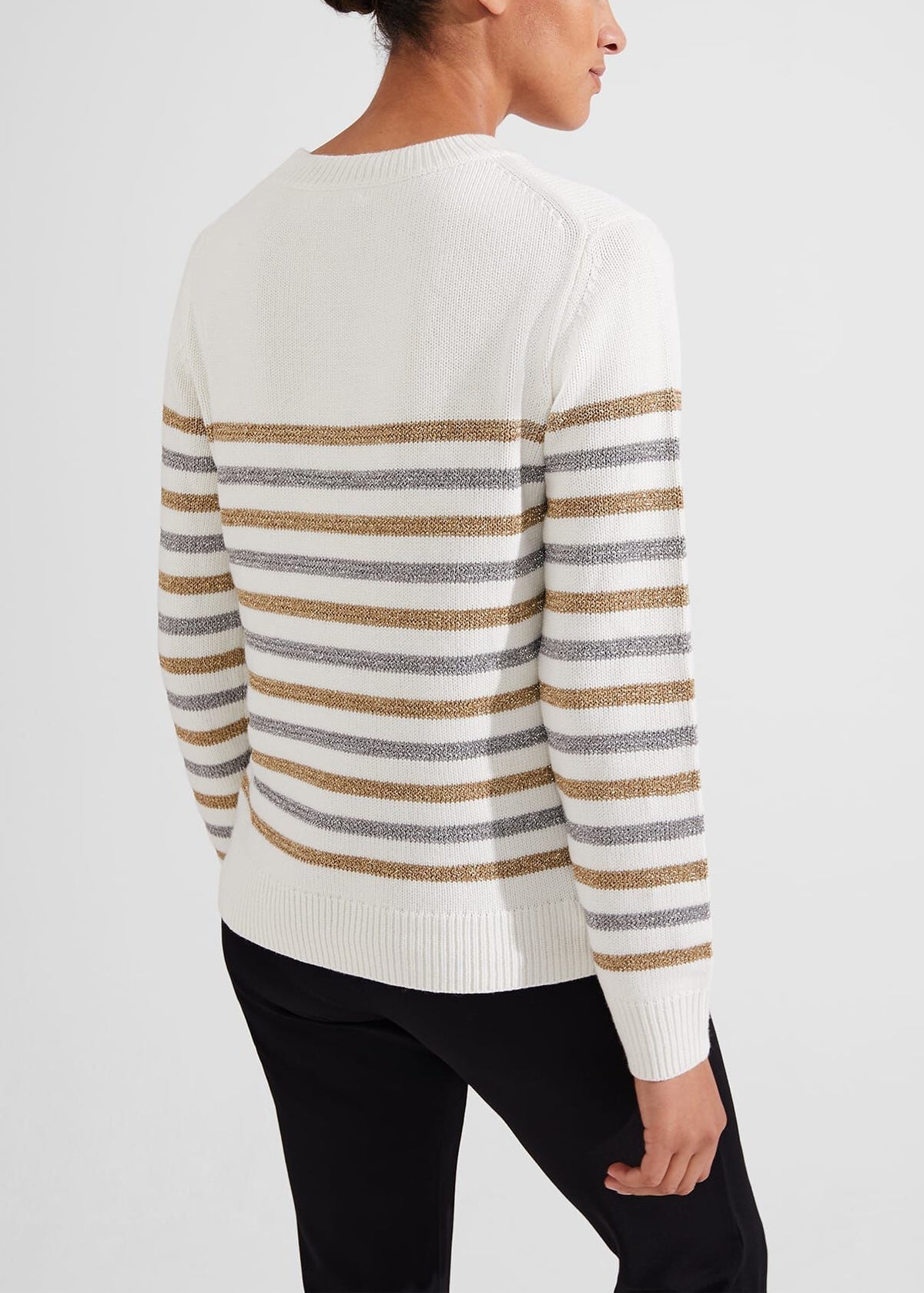 Destiny Stripe Jumper 0223/9481/3072l00 Ivory-Silver