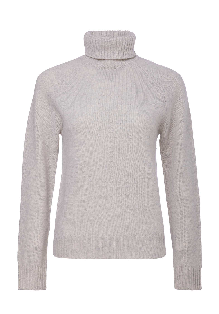 Turtleneck Knitted Anchor Roll Marble