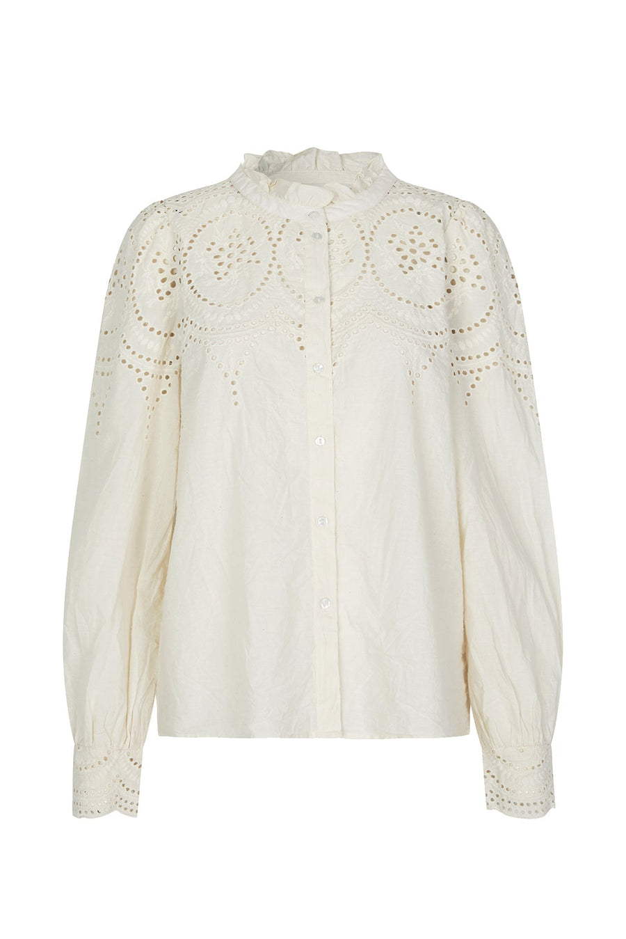 Blouse 24446 10 Lulall Shirt Ls Creme