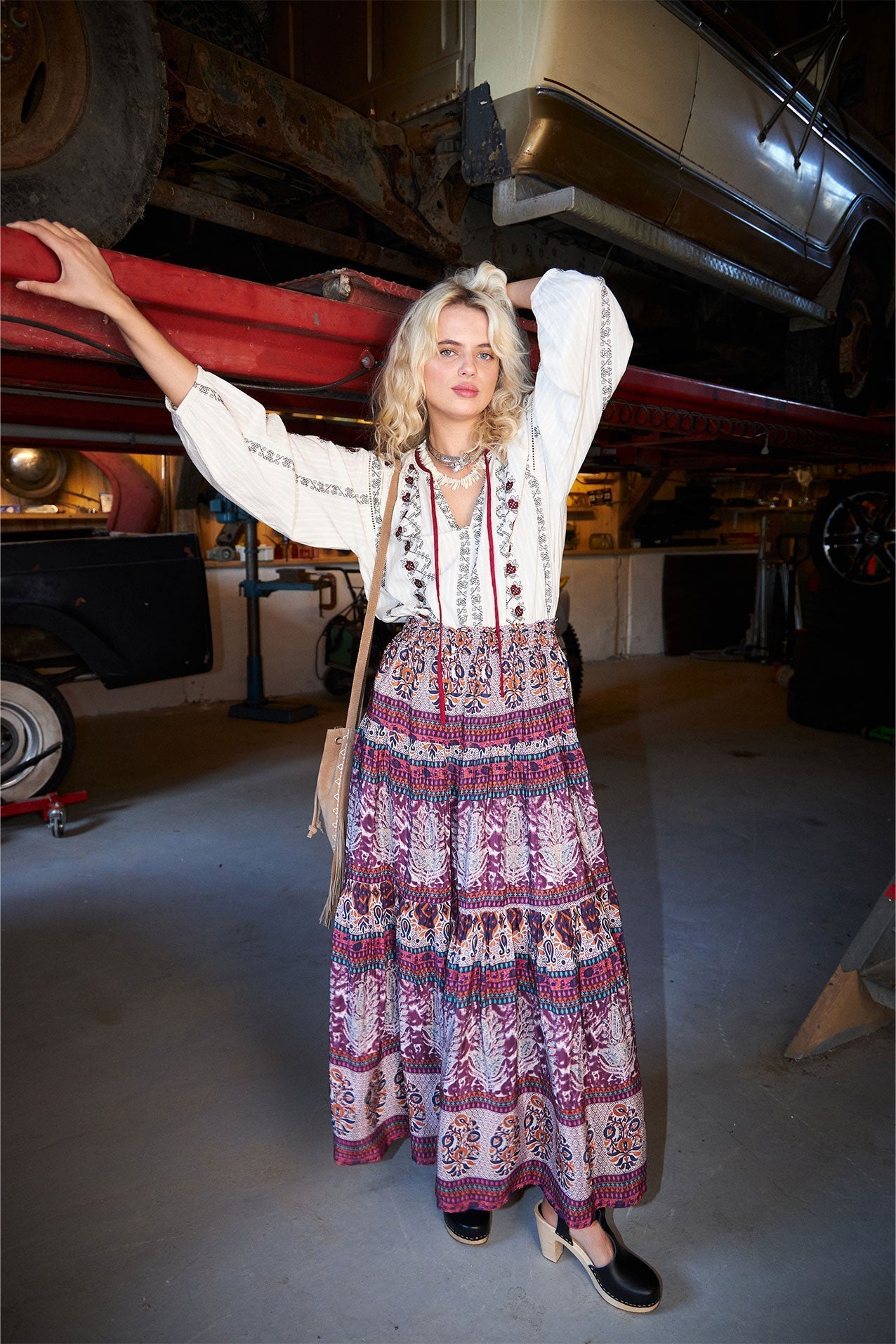 Skirt Sunsetll Maxi Sk Flower-Print