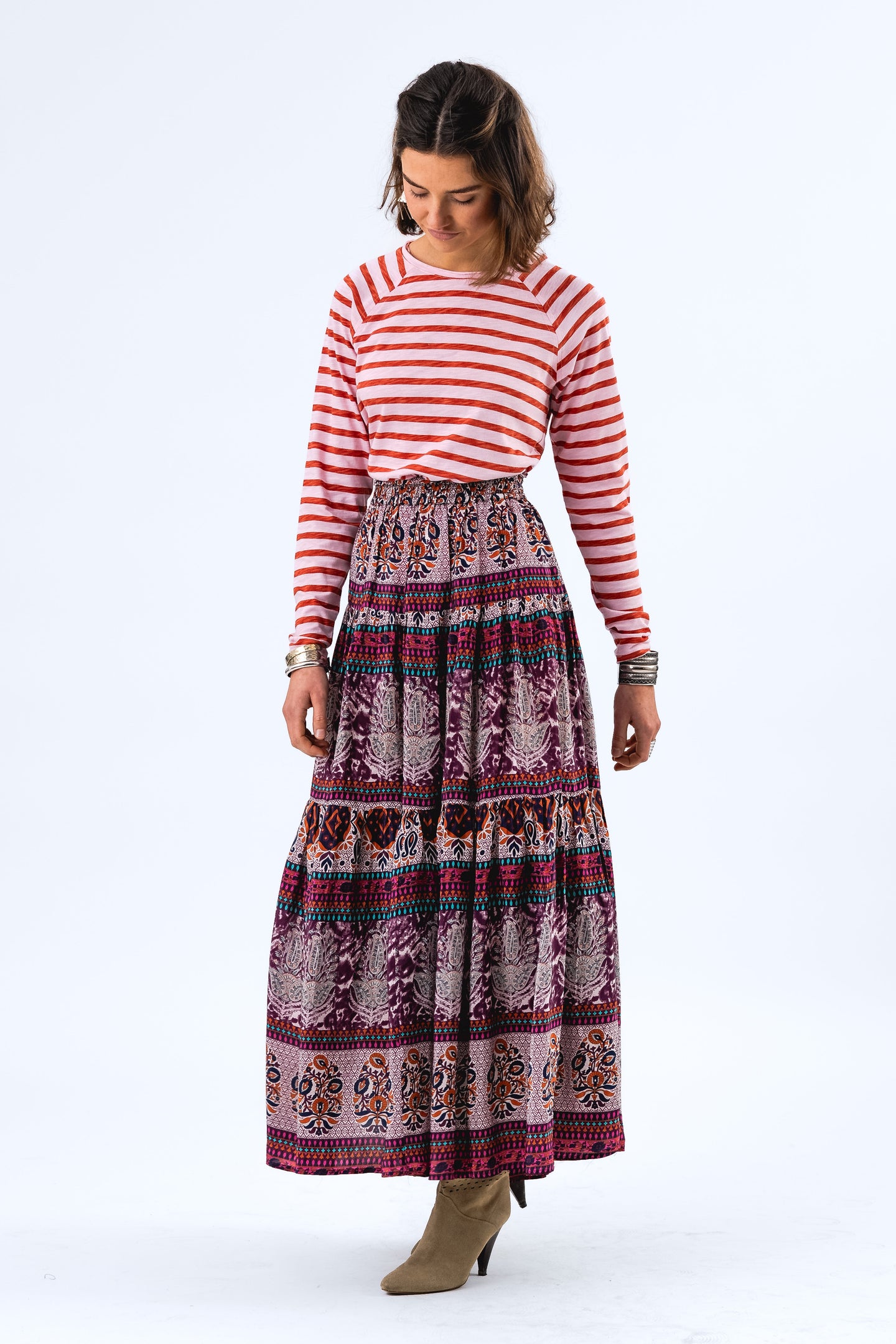 Skirt Sunsetll Maxi Sk Flower-Print