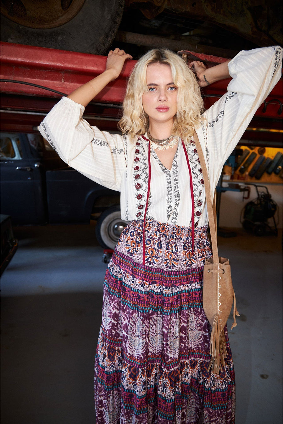 Skirt Sunsetll Maxi Sk Flower-Print