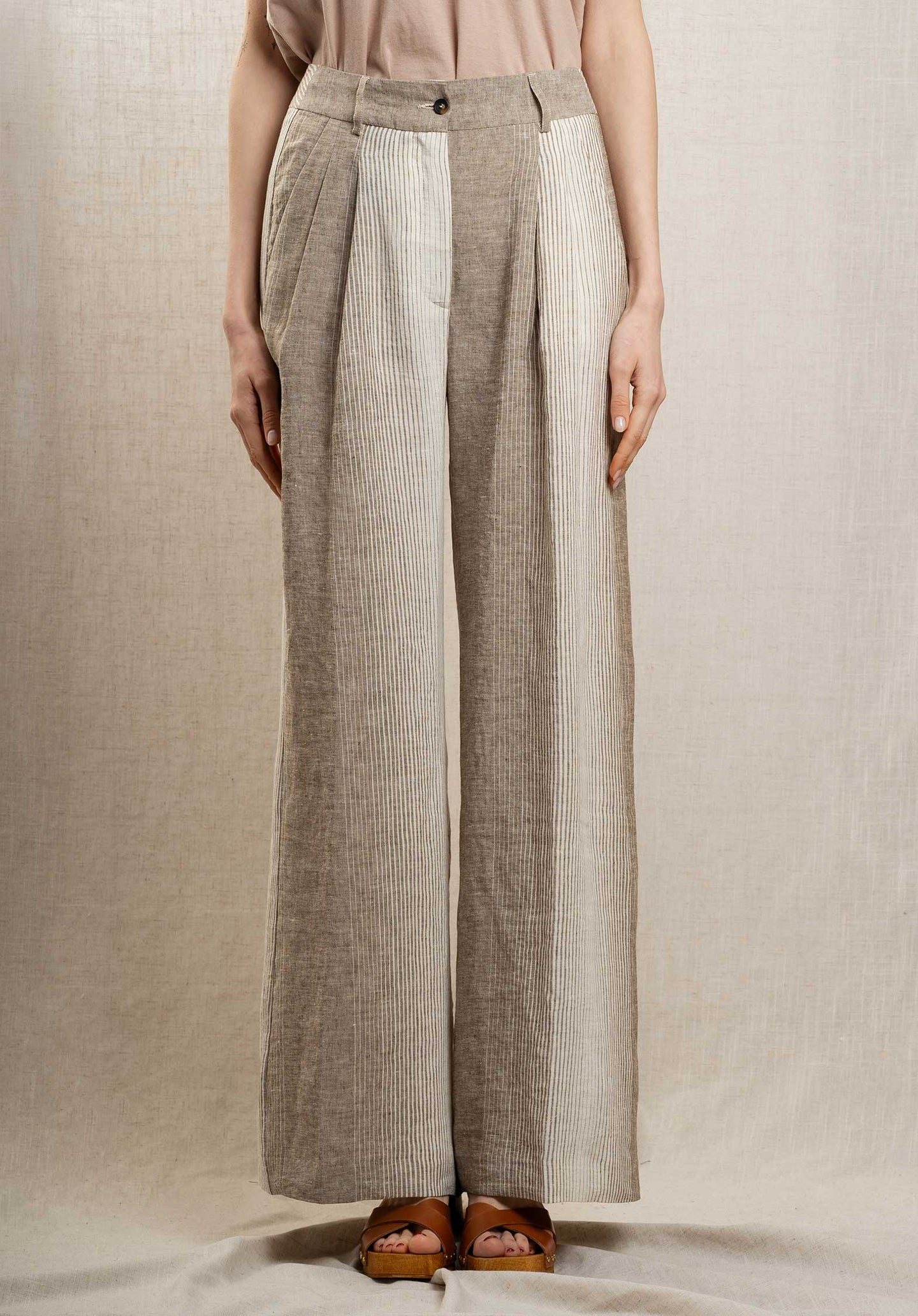 Pants Pavano 10075 1-Taupe-Ecru