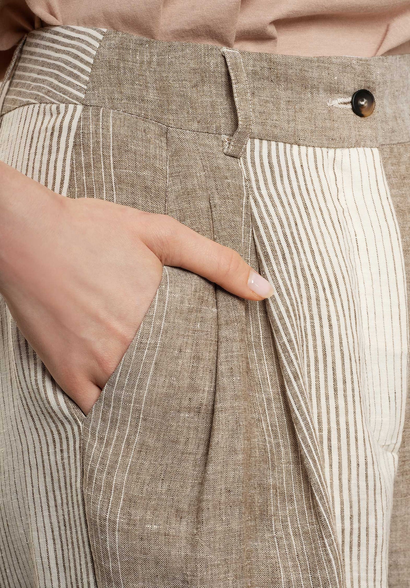 Pants Pavano 10075 1-Taupe-Ecru