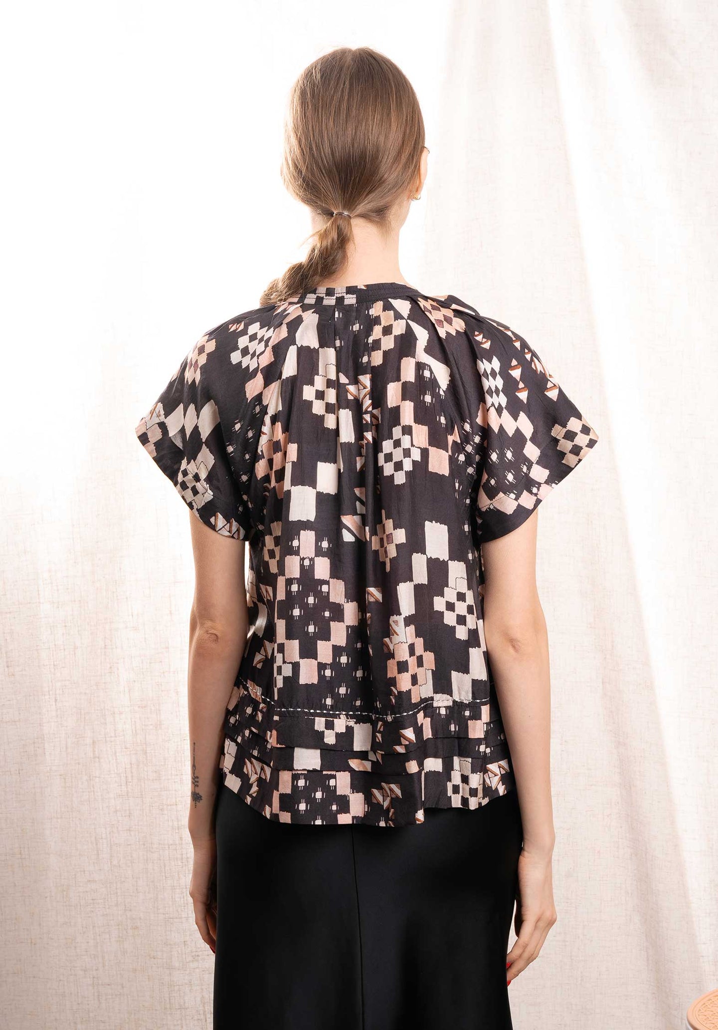 Blouse Bermejo Nara Bermejo Nara Top Black-Night