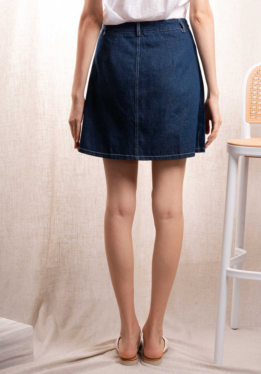 Denim Skirt J94163 Fronce