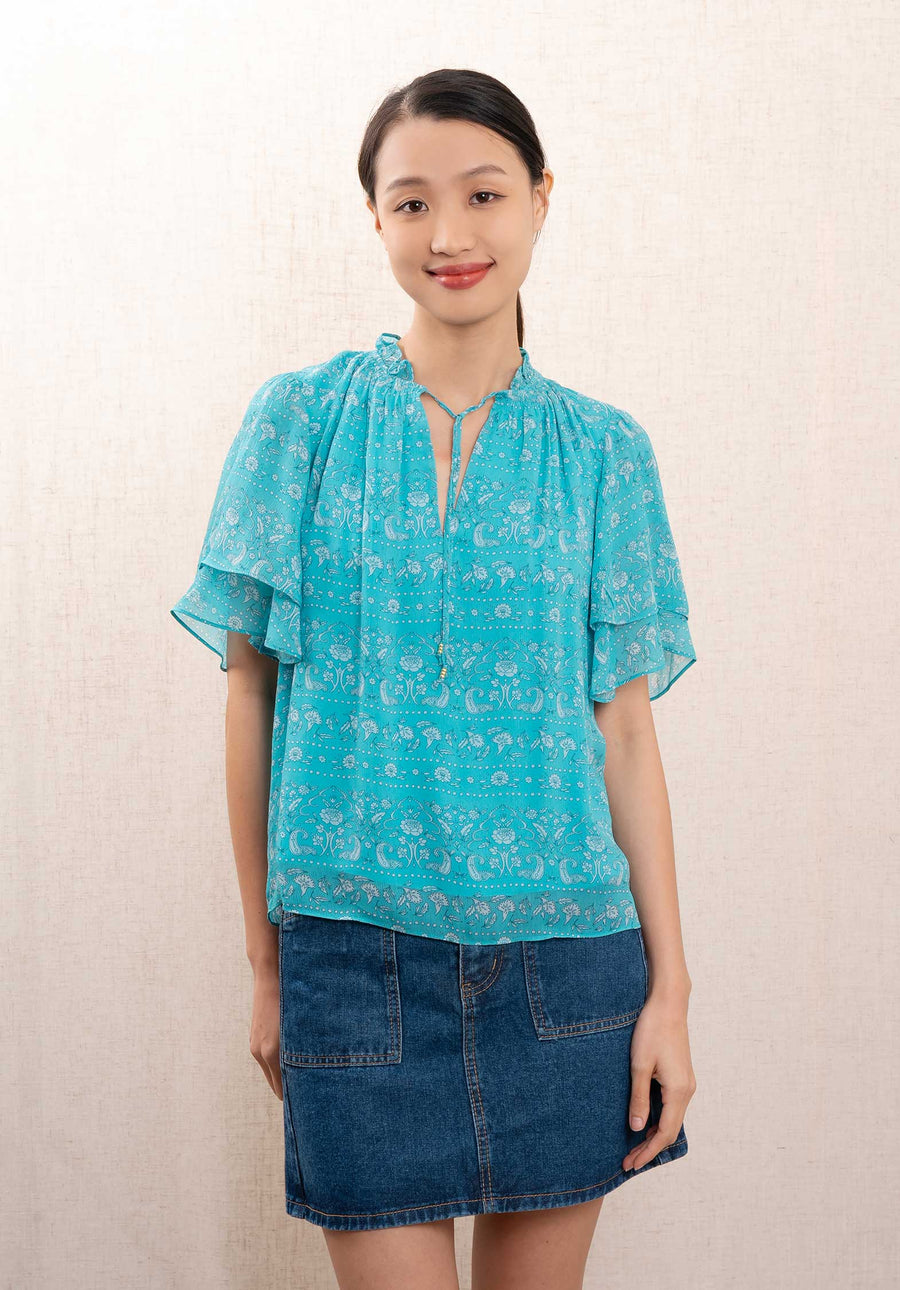 Blouse Stelie 4eva45-v09136 Turquoise