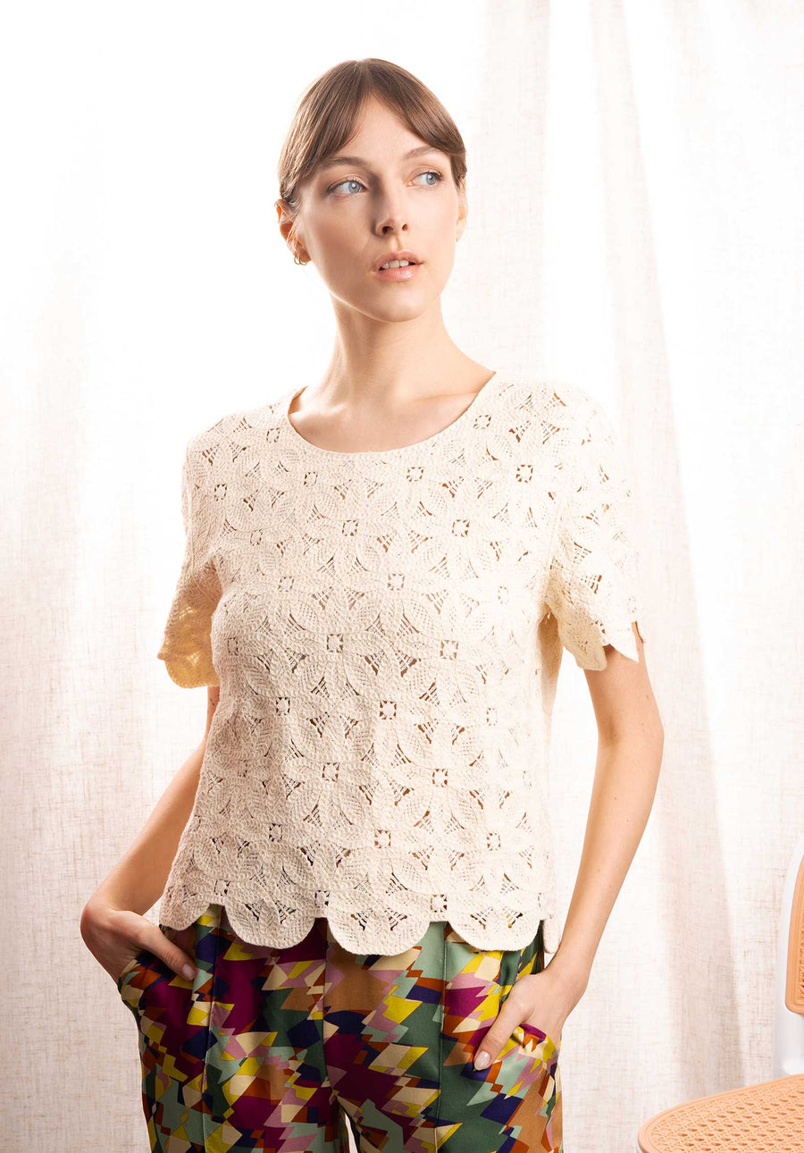 Blouse 321069 Beige