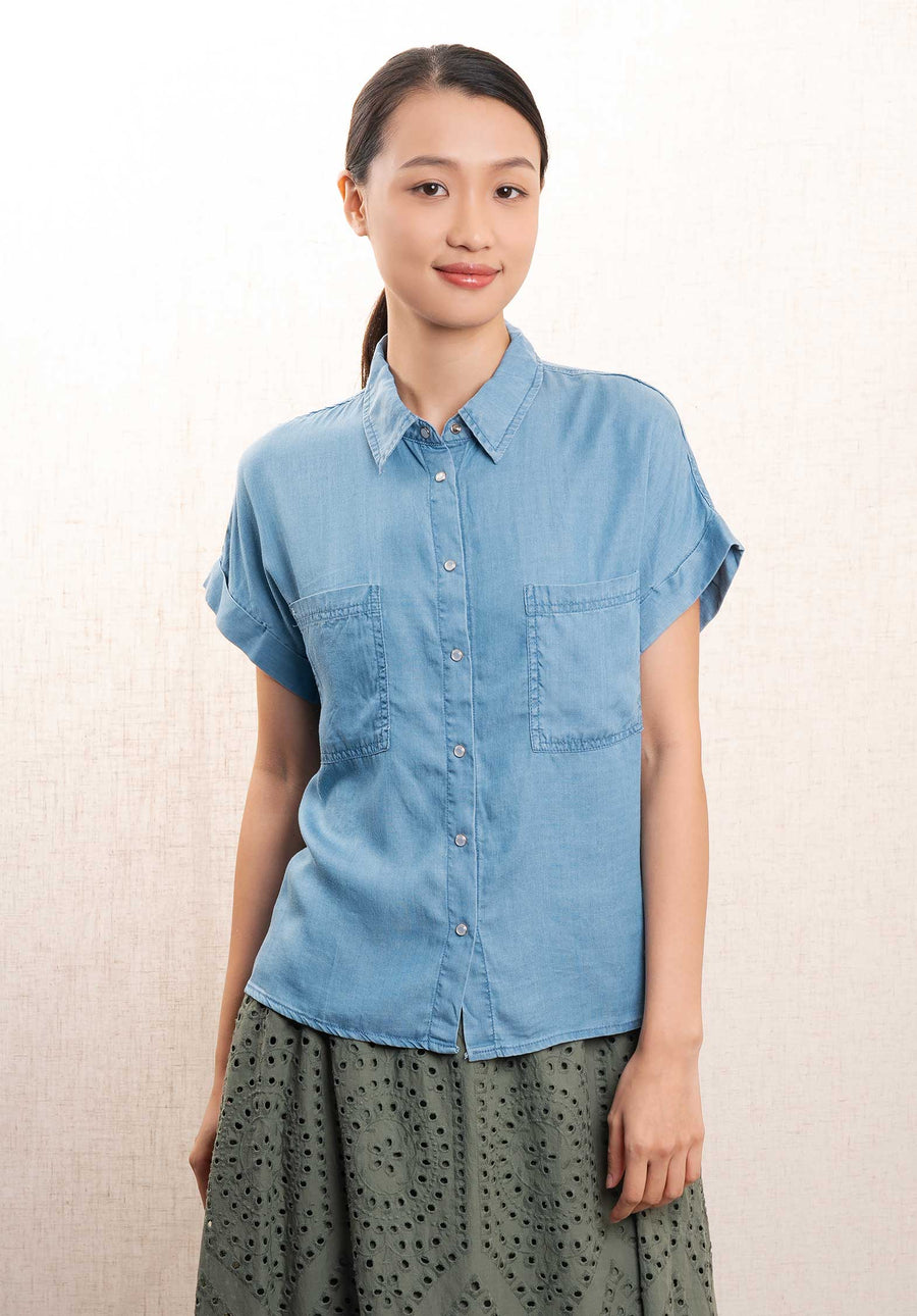 Shirt F11252 Bleu-Jean