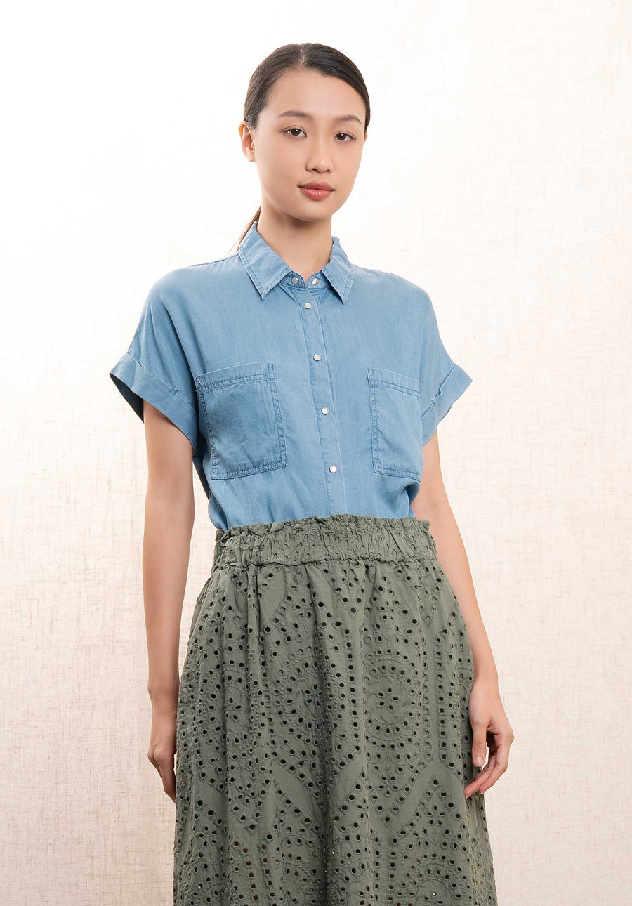 Shirt F11252 Bleu-Jean