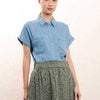 Shirt F11252 Bleu-Jean