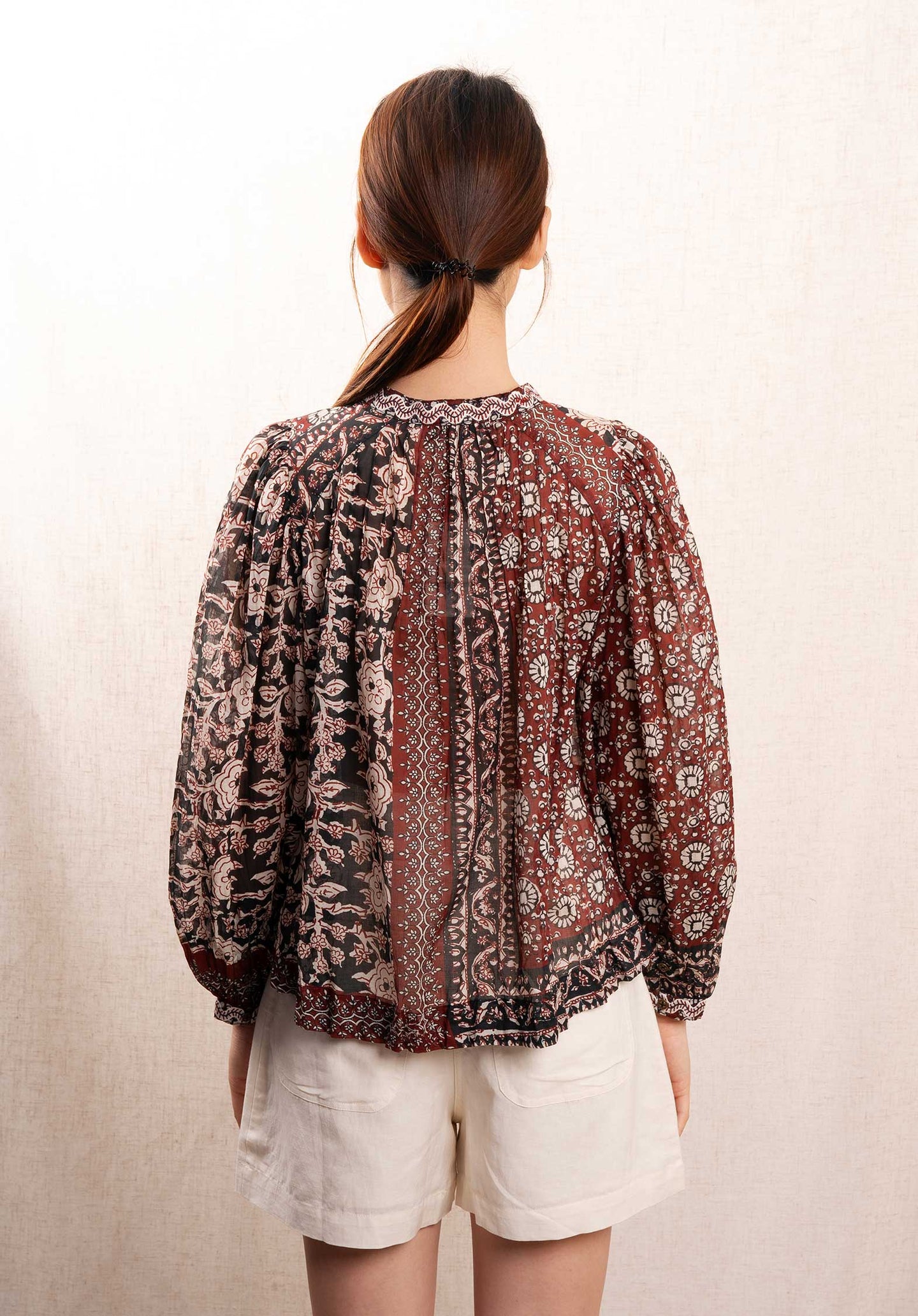 Blouse Danae Print Lslv Ss24-097 Red