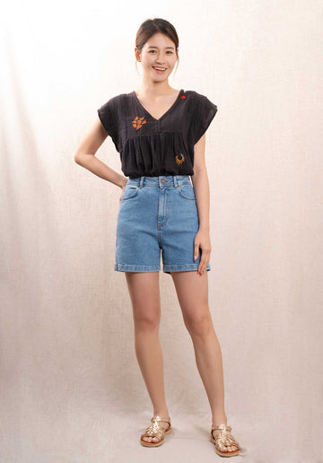 Denim Shorts Lusia Denim-Heavy-Wash