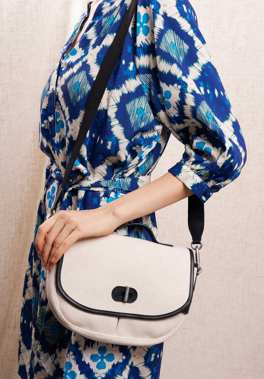 Crossbody Bag Natte Hemp Natte Hemp S Off-White-Navy