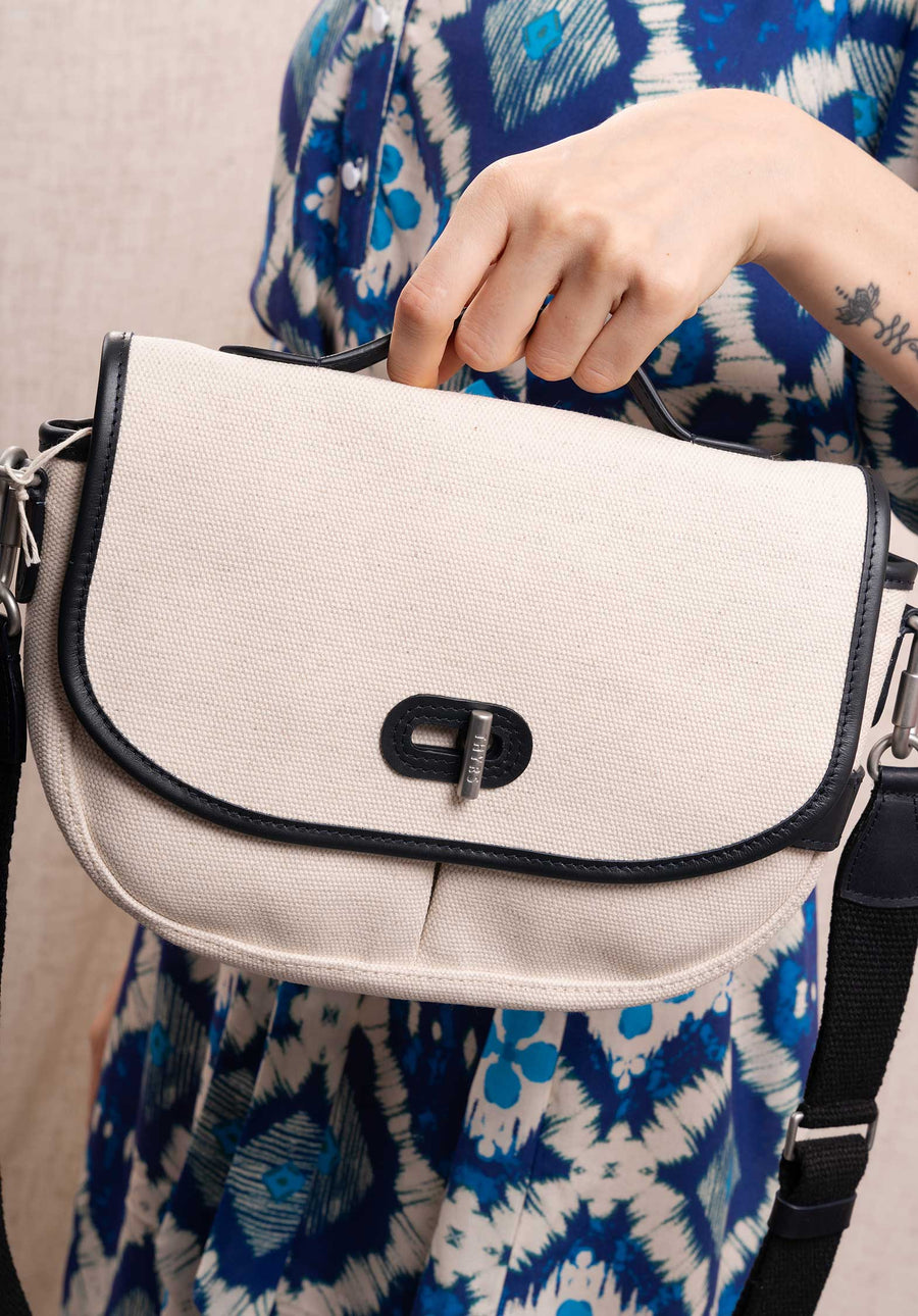 Crossbody Bag Natte Hemp Natte Hemp S Off-White-Navy