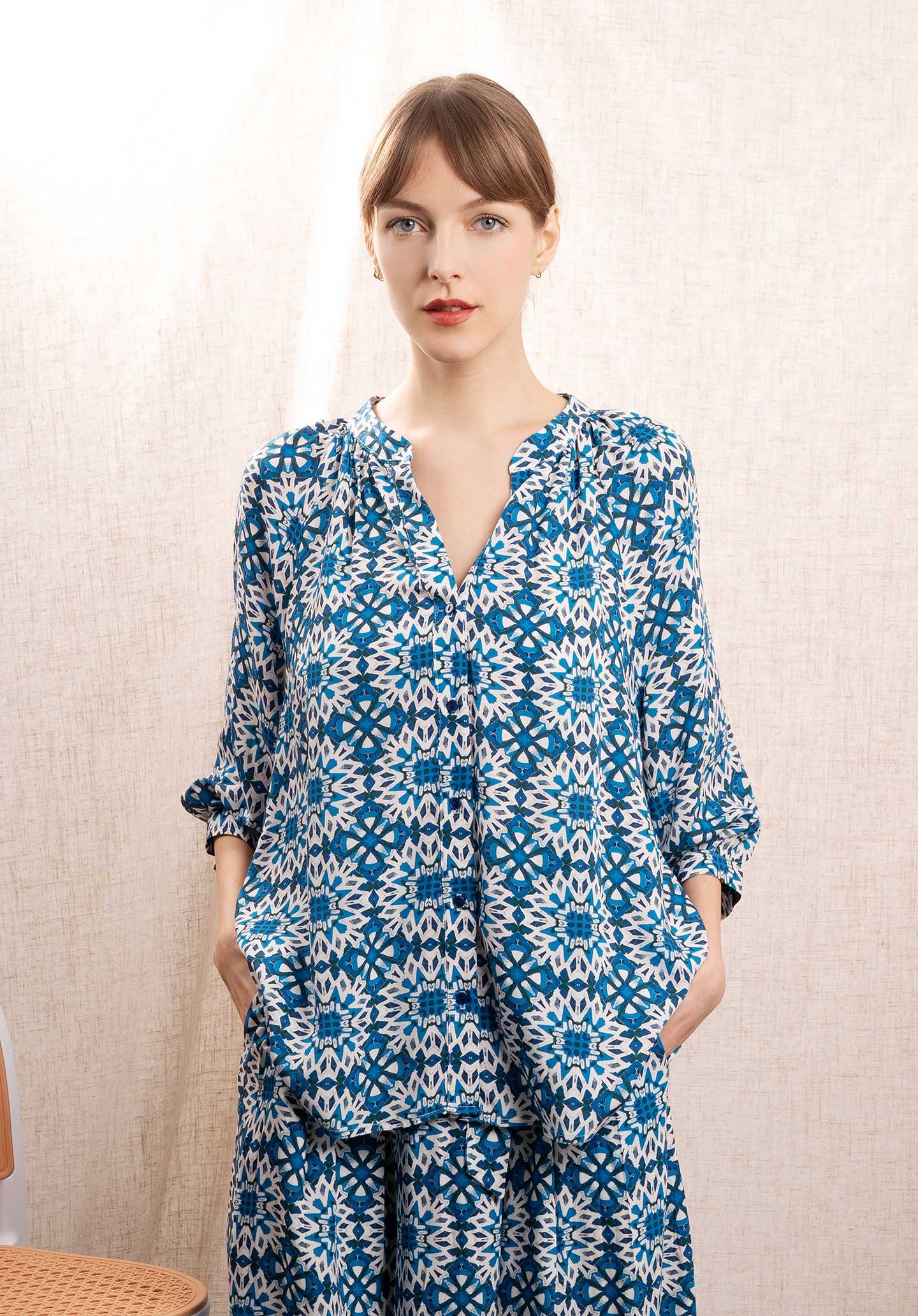 Blouse Florelle Blue-Flower