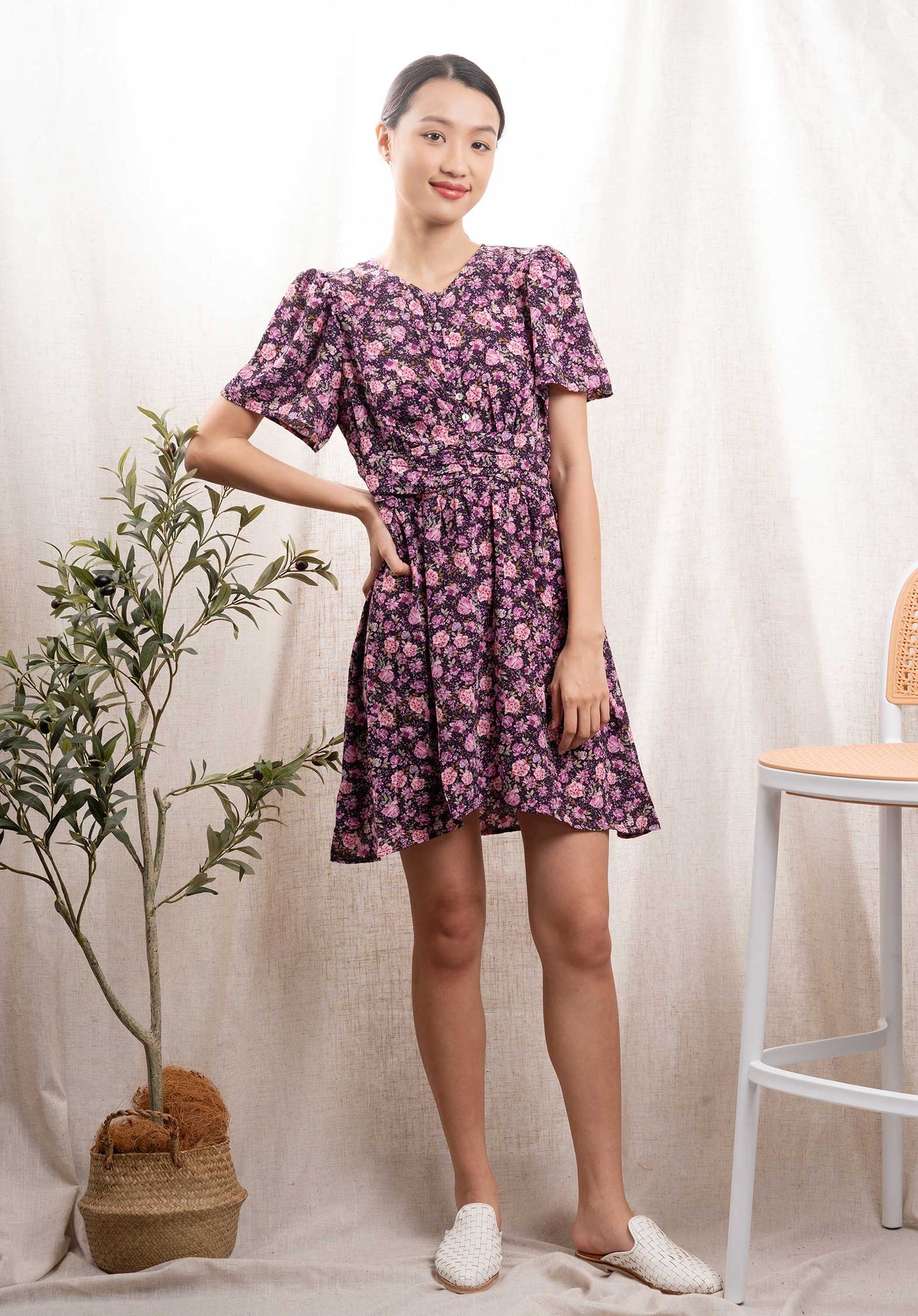 Dress Ancolie Asd91099 Purple