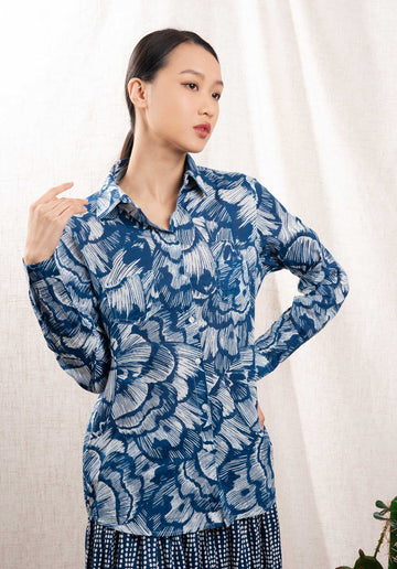 Shirt Gspro-302p Navy-Butterfly