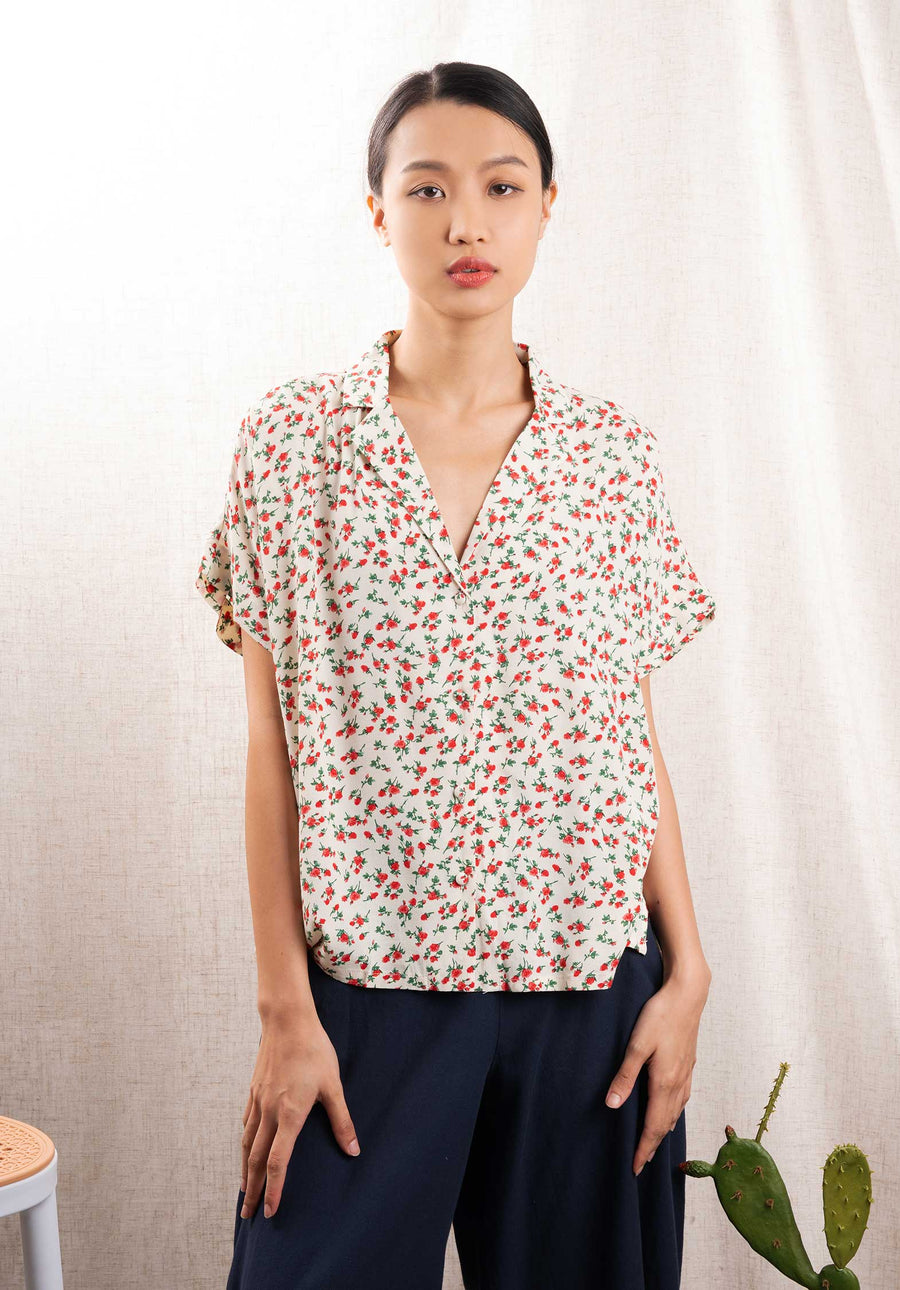 Shirt J91791 Ecru-Red